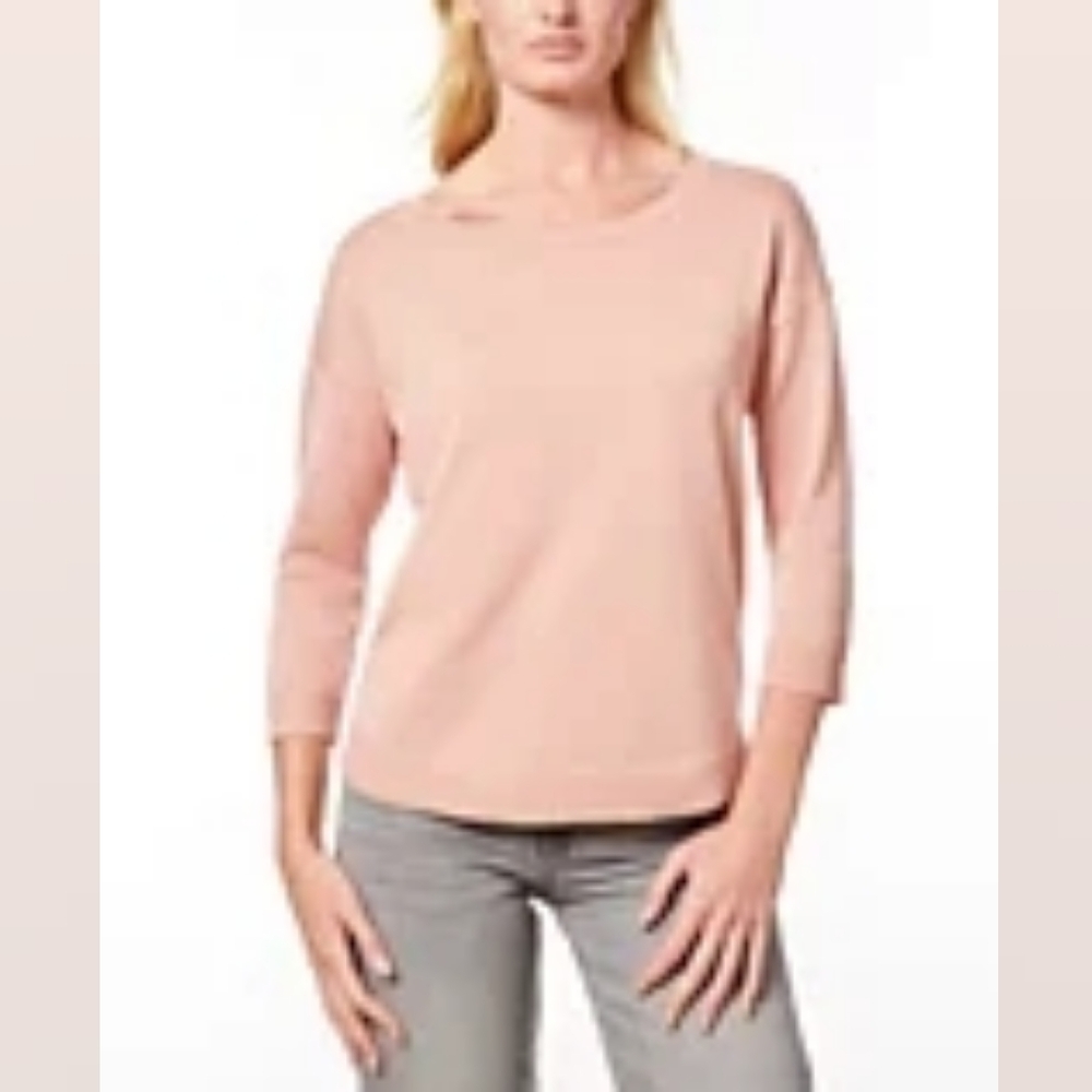 NWT - Melissa Paige Boat-Neck Button-Back "Cashmere Blush" Sweater - Size L